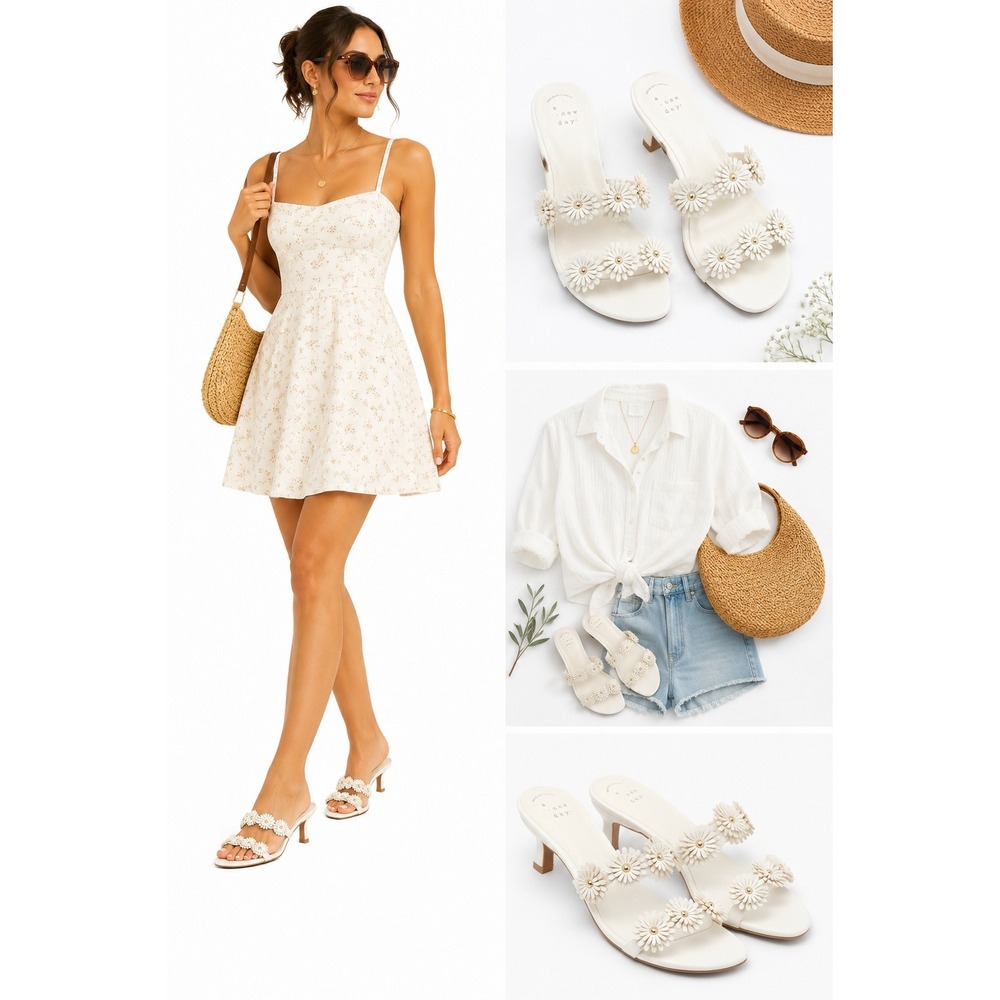 Women's Dalia Heels by A New Day Cream Size 7 New With Box